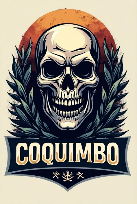 Create a logo for a simple Coquimbo Chile sports team with a pirate skull 
