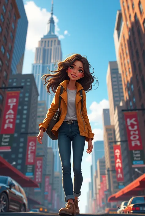 New york city and 
 girl 