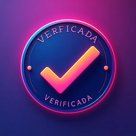 create a verification badge with a unique and modern design, featuring a prominent checkmark. the badge should be circular with ...