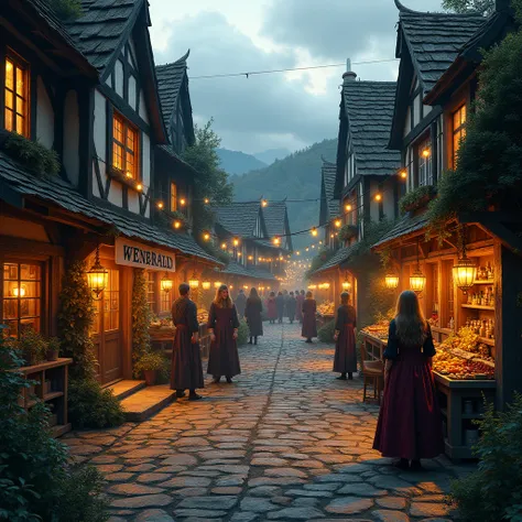 medieval village, medieval tavern, old village, medieval architecture, old buildings, cobblestone streets, wooden houses, thatched roofs, medieval market, medieval shops, medieval people, medieval costumes, medieval decor, lanterns, torches, medieval font,...