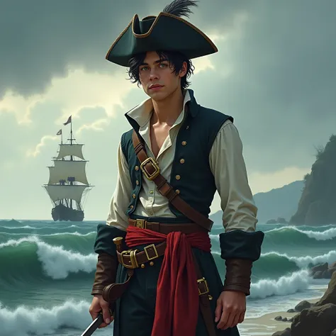 Percy Jackson in pirate clothes 