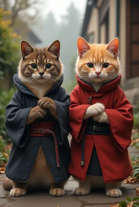 Common European cats are dressed as weasels or Uchiha
