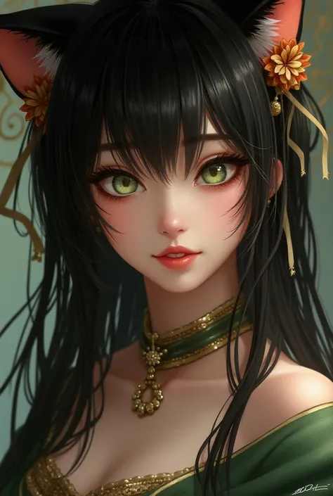  She is 22 years old and has a delicate and exotic beauty . Your eyes, of a vibrant green, They are slightly pulled , resembling a cat&#39;s eyes. Your hair, long and silky,  are dark brown and are usually adorned with accessories inspired by Japanese cult...