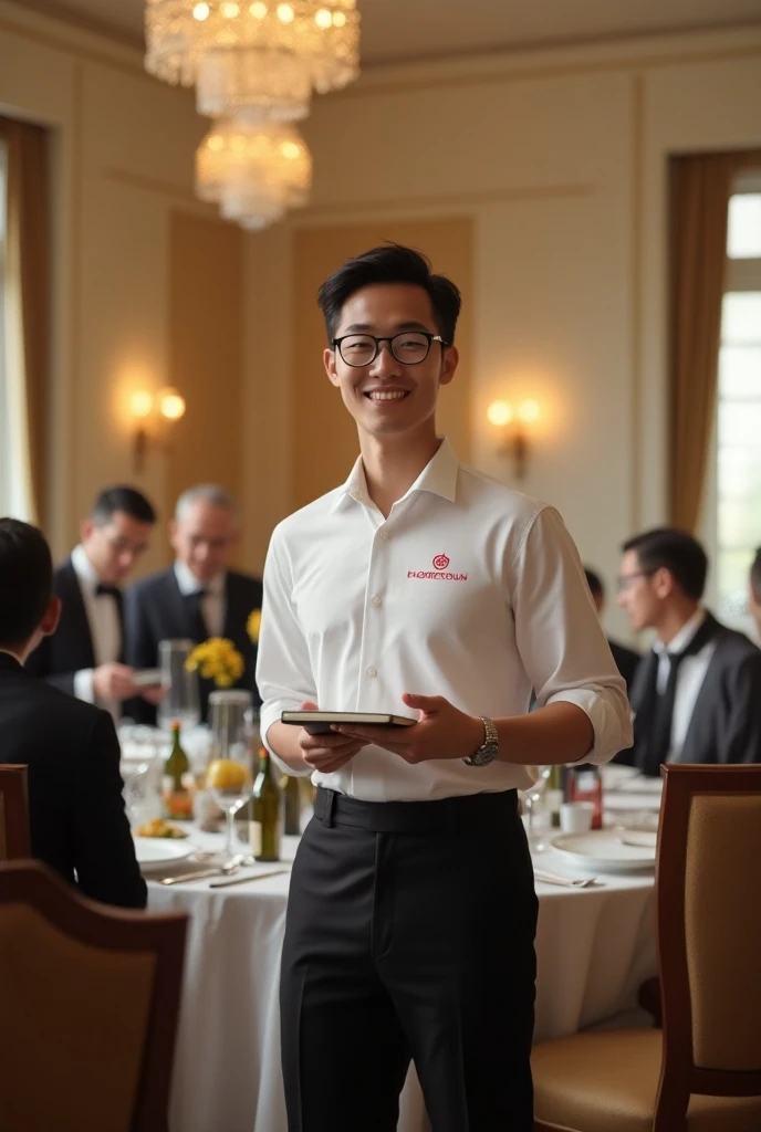 Gojo is working in 5 star hotel as a waiter