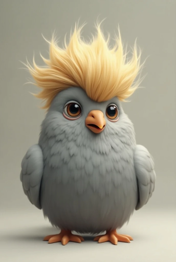 A pigeon with donald trumps hair