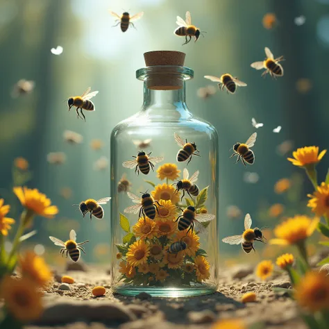 Bees in a bottle