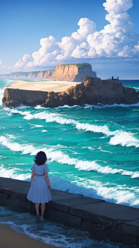 Seaside,Depressed Woman,A woman is looking at the ocean