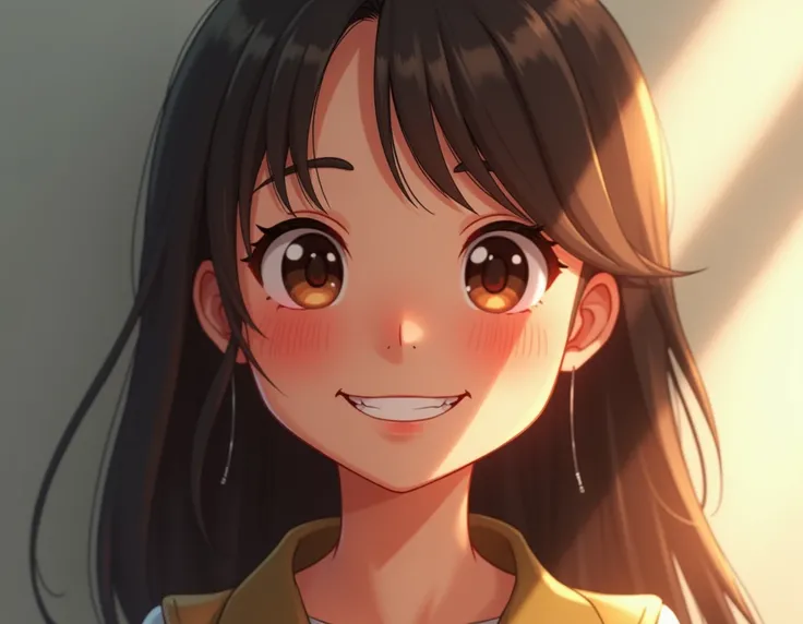  realistic student smiling