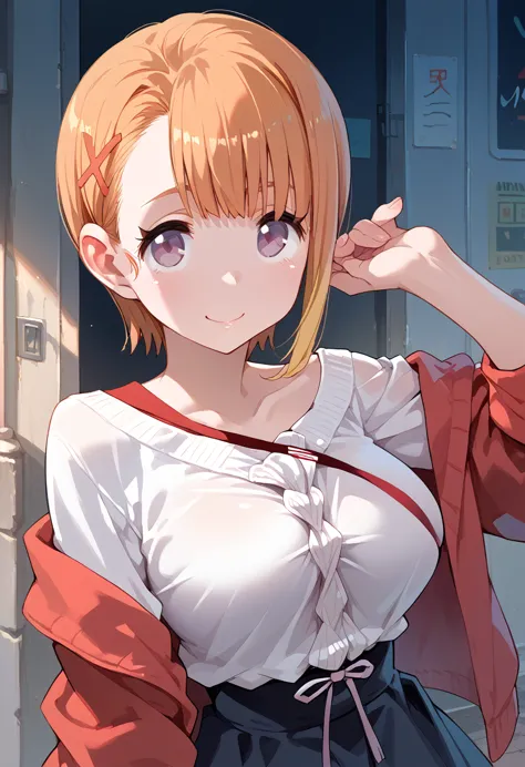 masterpiece,best quality,8k
(yurikawa hana,busty, slender)smile