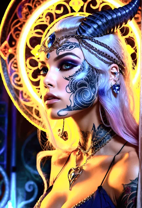 beautiful digital artwork, beautiful digital art, detailed beautiful face, 10k high quality detailed art, very beautiful digital art, digital art. highly detailed, beautiful detailed body, illuminated by a circular light that frames her head Create a hyper...