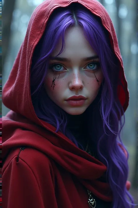 Race: Elfo; class:  Witch

Hair Guy : purple; eyes: Blues

genre : feminine; Ethnicity: black

* FEATURES:  Questionable young woman , Mirtila é usuária de magia black capaz de tudo.  sneaking under her red cloak and hiding physical rot as a price for the ...