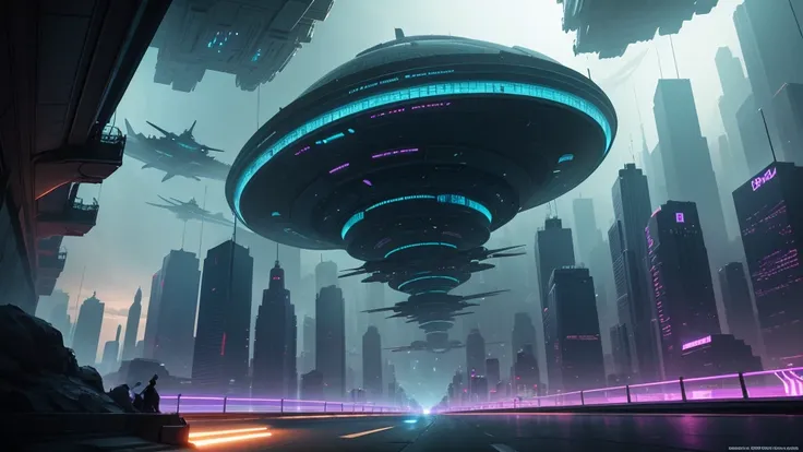 fantasy arts, a futuristic sci-fi all-glass sky tunnel above the metropolis, flying cars are speeding through the tunnel, simple outlined cyberpunk city in the dark background