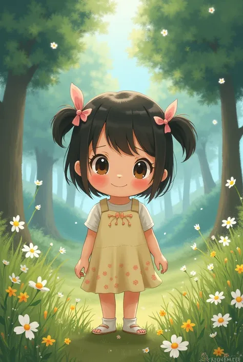 Ghibli style cute girl