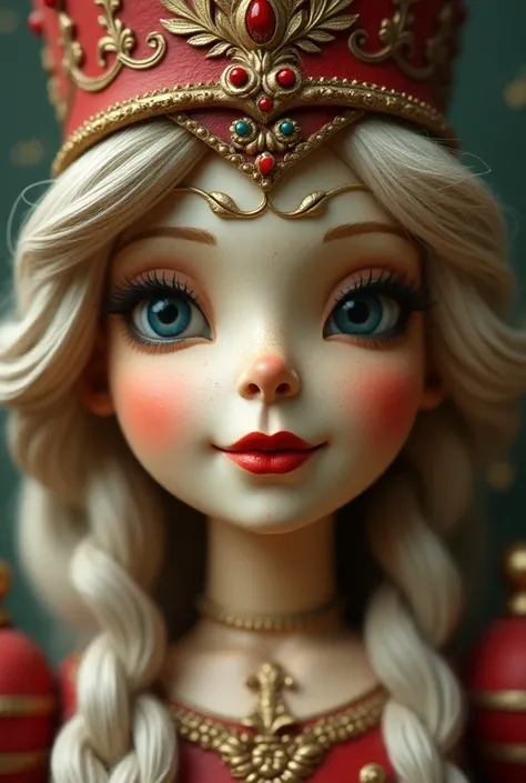 A face of a female Nutcracker 