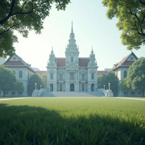 Thai Chulalongkorn university in a cold and quiet atmosphere
