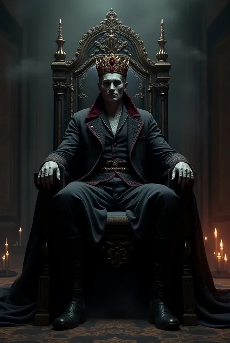 Vampire King Sitting on Throne