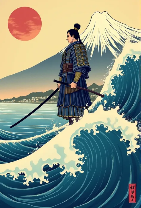 ukiyoe.surf.samurai.wave