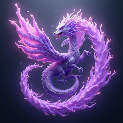 Dragon or Phoenix Accent: Incorporate a dragon or a phoenix wrapped around the name "ISHAN," both partially consumed by purple flames, for a powerful and mythical element.