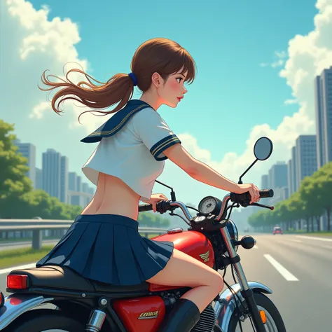  Realistic Photography, Realistic,  Realistic Pictures, Viewer discretion advised:-2, (1. woman:1.21), from side:1.5, 美しい1人の日本人woman:1.21, Idol-like beauty, Bicycle rider:1.21, Cute Japanese womans face:1.21, 美しい日本人womanの顔:1.21,  Anatomically Correct 5-Fin...