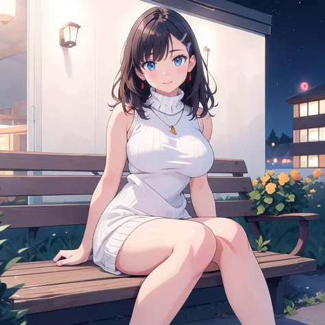 full body Waifu beautiful detailed eyes, beautiful detailed lips, extremely detailed eyes and face, longeyelashes, 1girl, sensual, young woman, sexy medium / large breasts, beautiful feminine face, nice sexy thighs, slim, sexy, erotic, beautiful fashion cl...