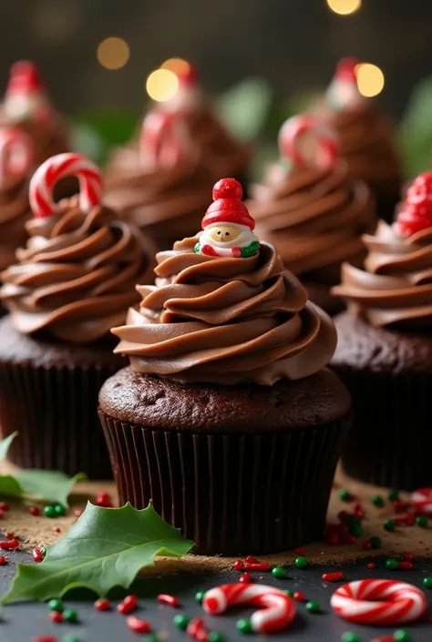 Christmas Chocolate Cupcakes