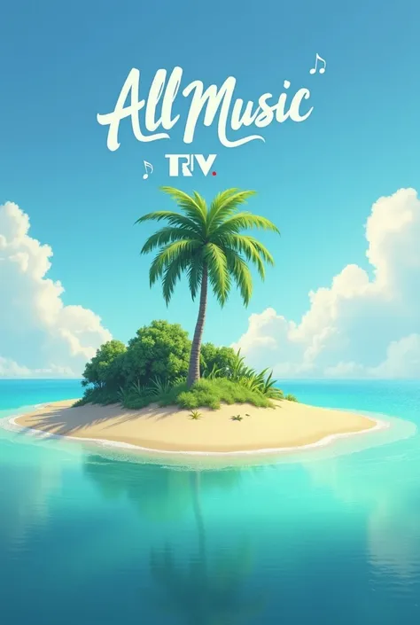 AN ISLAND WITH LYRICS IN THE BACKGROUND THAT SAYS ALL MUSICTV