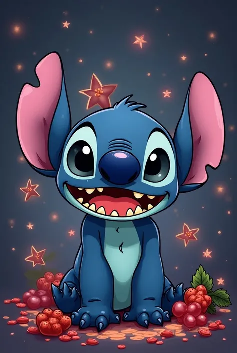  I want you to be the designer of Lilo and Stitch and I want you to make a stitch design that is as original as possible in which I highlight that it will be a Black Friday and as a title say that sales of up to 50% will be in the MAO store% For discounts 