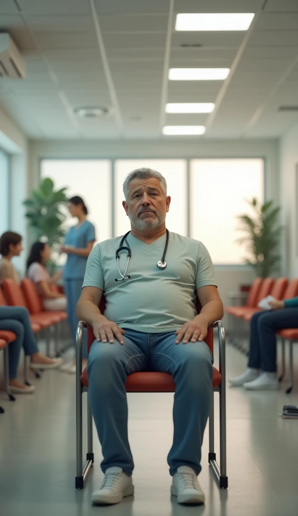 a patient in a clinic waiting