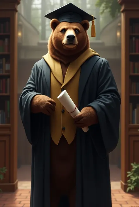 Bear with a university degree 
