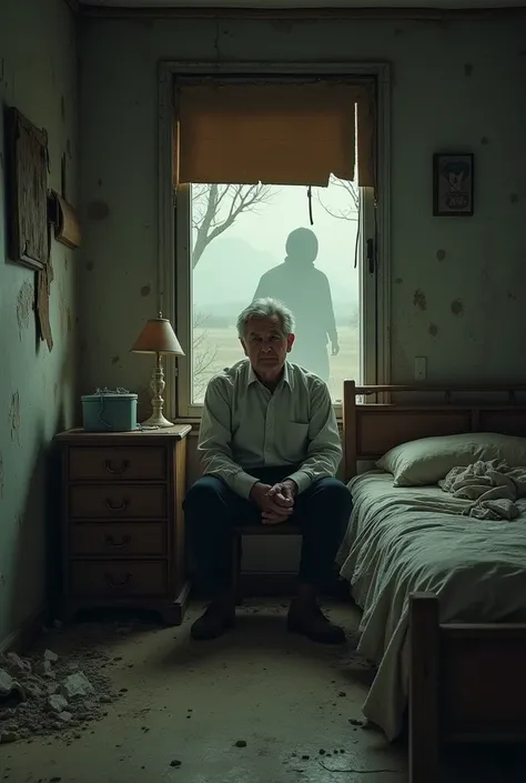 In the cover scene,  we see a  of about  sitting in his unhealthy room,  with peeling walls and a dusty floor .  There is a sad and confused look on his face ,  as he looks through the only window available in the bedroom. The window is partly covered with...