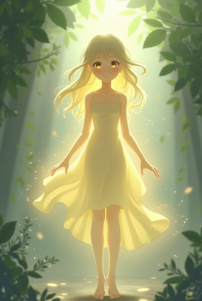  Yellow beautiful ghost anime 