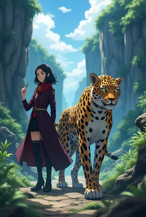 Jujutsu Kaisen Mei Mei and leopard 