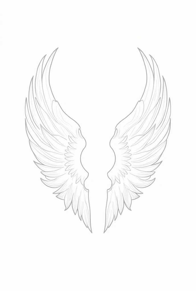 creat a basic line art of a valkyries wings