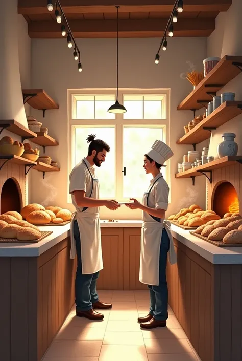 Create illustrative images of the artisanal bakery theme
