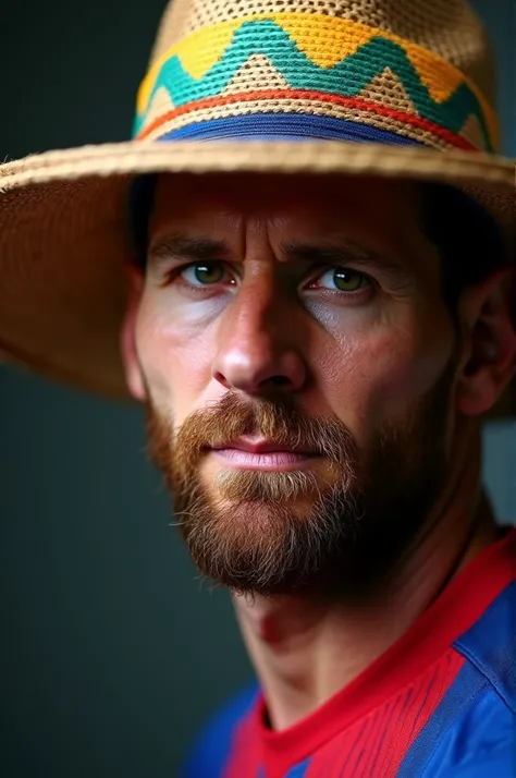 Messi with Panamanian hat