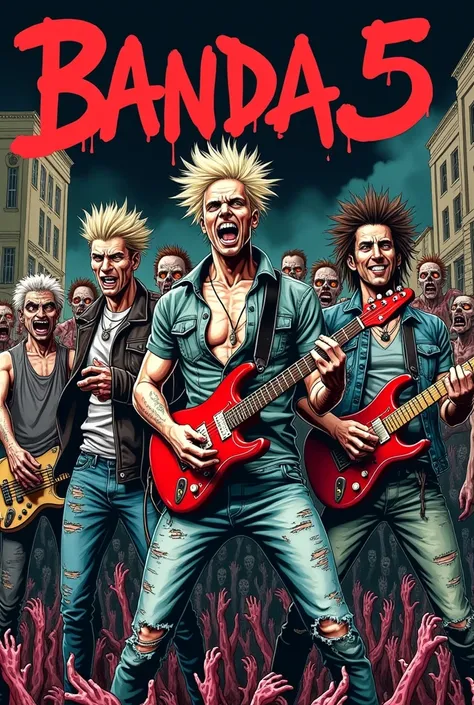 Comic drawing
Banda 5 members
Punk rock
Old zombies  
