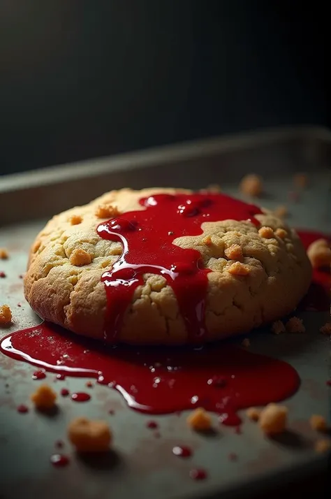 Social club cookie covered in blood