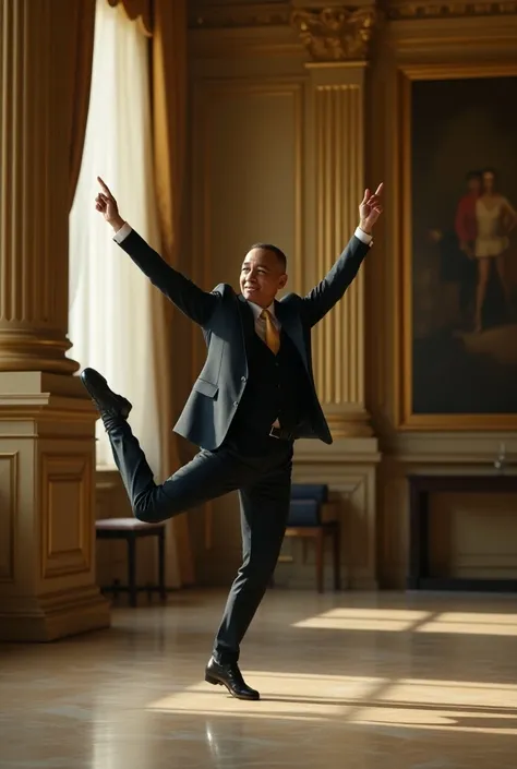 President of Colombia dancing ballet