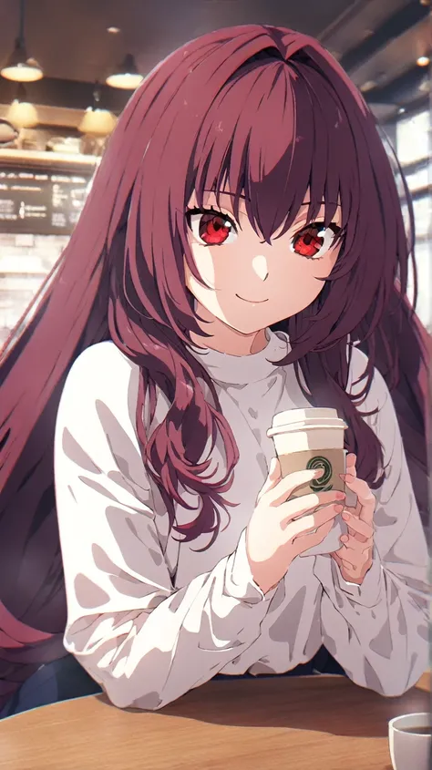 (((best quality, 8K, masterpiece: 1.3)), (detailed), perfect face, High resolution, textured skin, Anime style, 

Scathach, scathach throw,  scathach fate , fate go, fate go, fate,  fate grand order , throw,  smile, happy,Alone,  a girl, 

beautiful face, ...