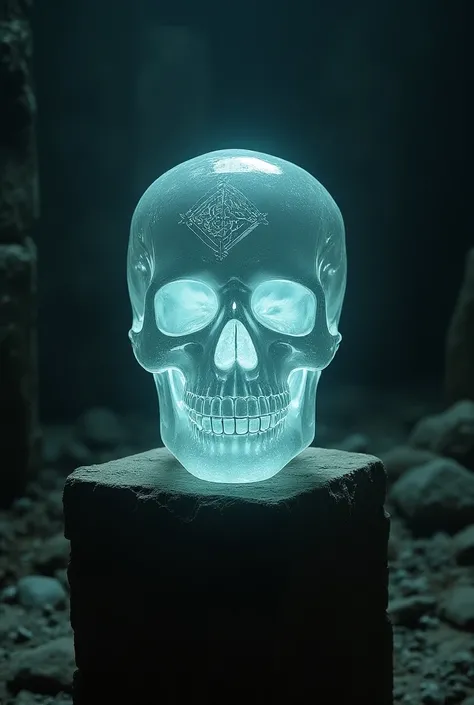 Mysterious crystal skull 