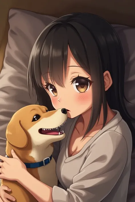 (ultra detailed),(best quality, high resolution), bestiality (dog on girl),bed,flat chested Hinata Hyuga tied up and fucked by a dog,(anal intercourse:1.4),(biting own lips),(eyes rolling),(blushing),(heart onomatopea)