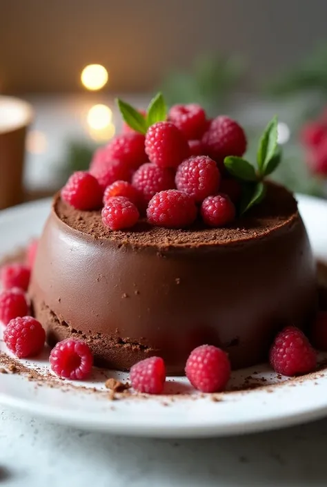 Create a Christmas Chocolate Mousse with Red Berries image