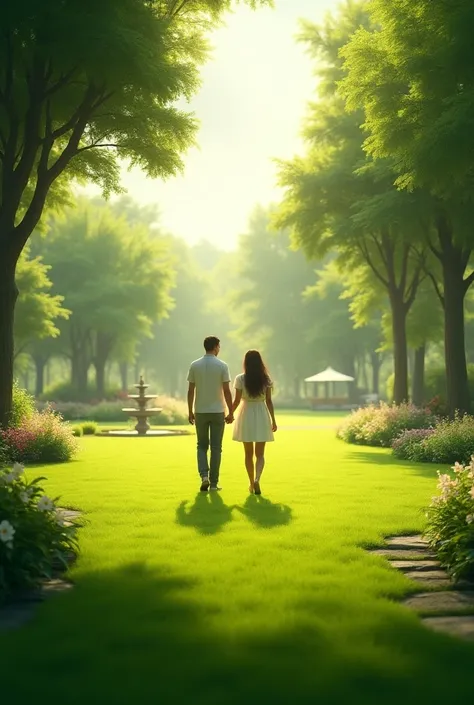 Couple a large garden with grass