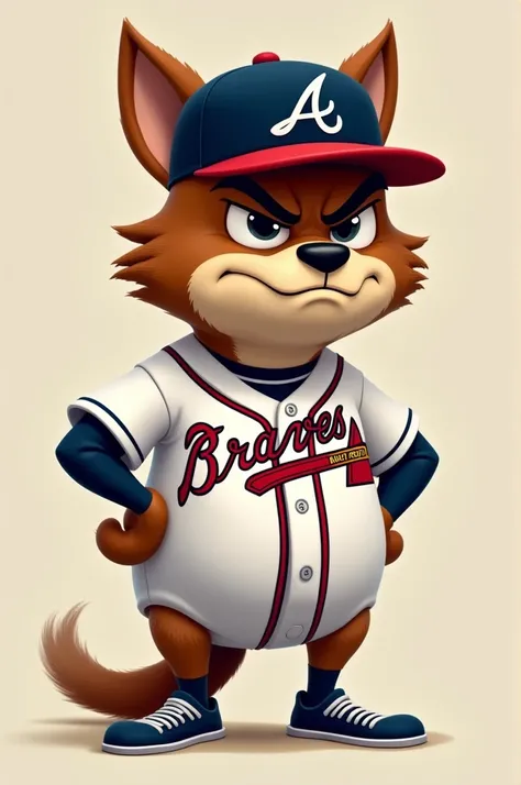 Grumpy de Disney con uniforme de braves de Atlanta 