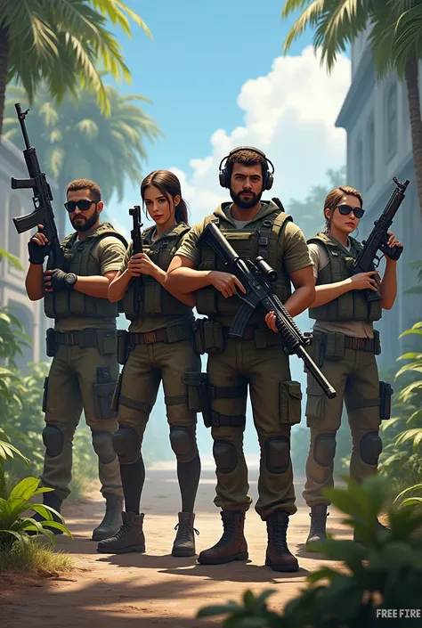 Free fire classic squad AI pic 
