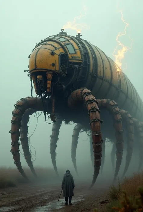 I want a hybrid image of train or centipeid