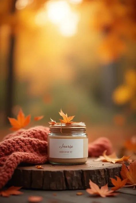 product mockup background with fall theme