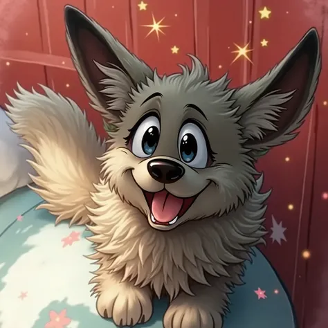 A very happy dog anime 