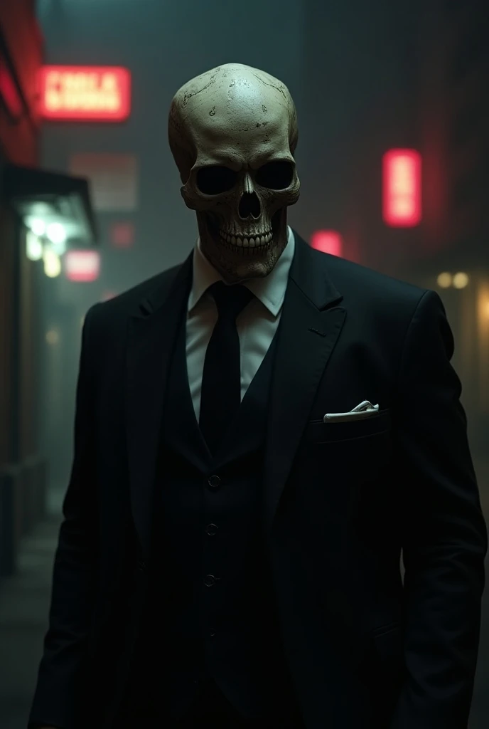 Mafia with skull head