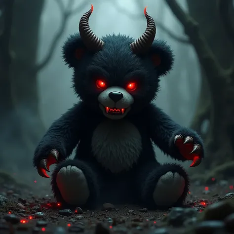 Devilish teddy bear